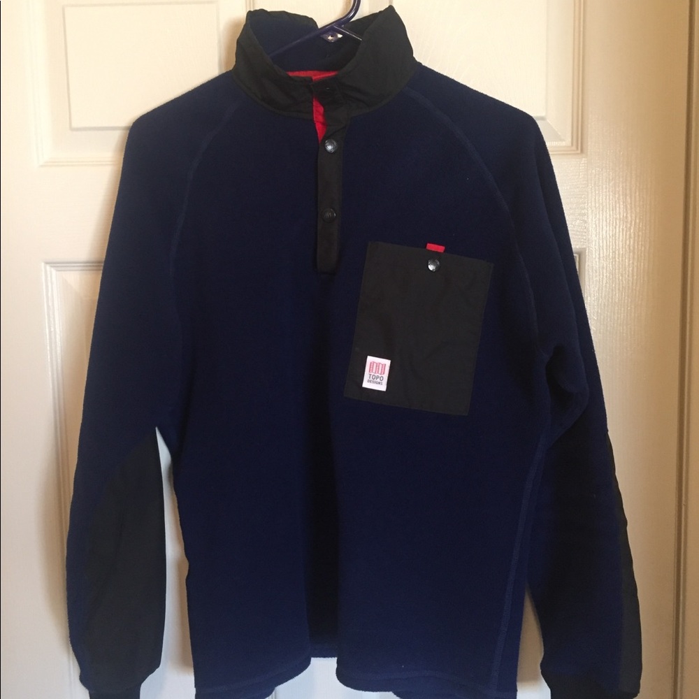 Topo Designs fleece pullover size medium